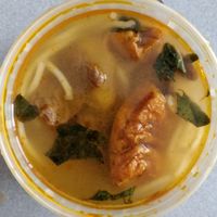 Lemongrass soup at Petit Marche Vege in Montreal