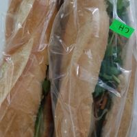 Mushroom and BBQ banh mis at Petit Marche Vege in Montreal