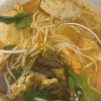 La soupe no1, avec bouillon citronelle  at Petit Marche Vege in Montreal