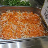 carrots and daikons at Petit Marche Vege in Montreal