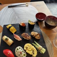 Lunch sushi set.  at VEGGIE SUSHI JAPAN - ヴィーガン寿司専門店 in Tokyo