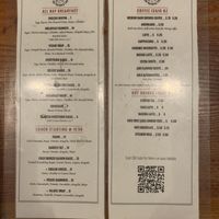 Standard menu. Their chalkboard menu also has a vegan sandwich for lunch.   at The Barkley Cafe in Ucluelet