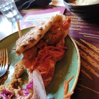 Falafel flat bread at Alno Lounge in Alnwick