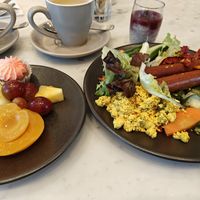 Some of the vegan options available at Pullman Auckland Airport in Auckland