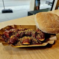 Currywurst at Die Vegane Fleischerei in Stuttgart