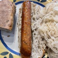 Garlic bratwurst   at Die Vegane Fleischerei in Stuttgart