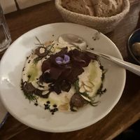 Almond soup   at Copita  in London