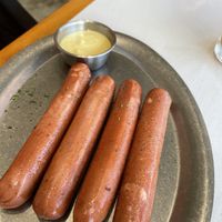 Snack - sausages with mustard maple saucee  at Play with Years - 素年 in Kowloon