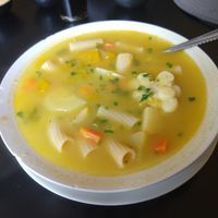 Vegetable soup at Vida y Salud in Lima