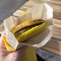 Tigelle „La Stagionale"  at Zem Market in Bolognana