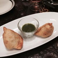 Samosas are a bit pricey but taste amazing at Annam Restaurant in Tokyo