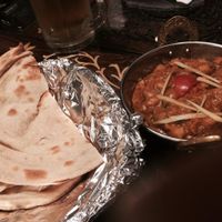 Chana masala. Specify vegan and no dairy. Delicious special 1000 yen whole wheat flat bread at Annam Restaurant in Tokyo