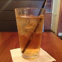 white cranberry and peppermint tea spritzer at Food Evolution in Ridgefield