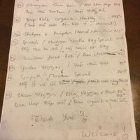 Menu at Kay Vegan Bistro in Ho Chi Minh City