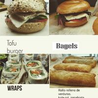 Bagels , wraps , burgers ...also croquetas and more at Daniela Bakery in Barcelona