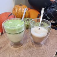 Hot drinks at VegOut Breakfast & Brunch in Budapest