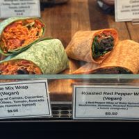 A few of the vegan wraps they have  at Athena Gourmet Market in New York