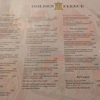 Menu at Golden fleece in Berlin