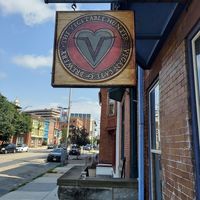Street sign at The Vegetable Hunter Cafe and Boutique Brewery in Harrisburg