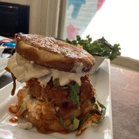 Chicken sandwich at The Vegetable Hunter Cafe and Boutique Brewery in Harrisburg