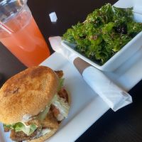 Chicken bacon ranch, kale salad, blackberry lemonade  at The Vegetable Hunter Cafe and Boutique Brewery in Harrisburg