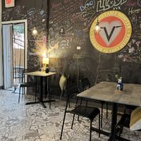 Where I sat  at The Vegetable Hunter Cafe and Boutique Brewery in Harrisburg