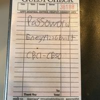 Wi-Fi passcode   at The Vegetable Hunter Cafe and Boutique Brewery in Harrisburg