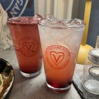 Fresh strawberry seltzer , blackberry lemonade   at The Vegetable Hunter Cafe and Boutique Brewery in Harrisburg