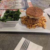 Combo kale and chicken sandwich at The Vegetable Hunter Cafe and Boutique Brewery in Harrisburg