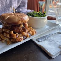 Bbq Mac and cheese chicken sandwich   at The Vegetable Hunter Cafe and Boutique Brewery in Harrisburg