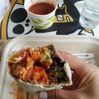 Burrito Al pastor with pineapple 😋 at El Borracho - Pike Place Market in Seattle