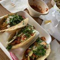 3 different gluten free tacos  at El Borracho - Pike Place Market in Seattle