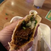 Seitan barbacoa taco at El Borracho - Pike Place Market in Seattle