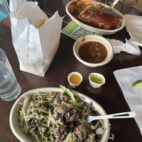 Our food at El Borracho - Pike Place Market in Seattle
