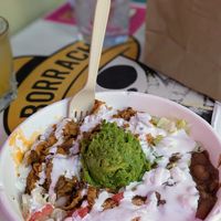 Seitan chikin tinga with guac at El Borracho - Pike Place Market in Seattle