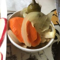 Pickled veg at El Borracho - Pike Place Market in Seattle