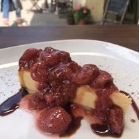 Strawberry cheesecake  at Moksha in Kaunas