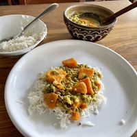 Sprouted Mung bean curry 😋  at Moksha in Kaunas