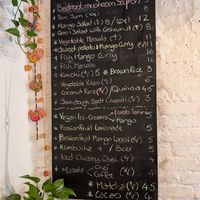 Menu board September '24 at Moksha in Kaunas