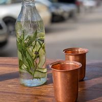 Infused water 🤍 at Moksha in Kaunas