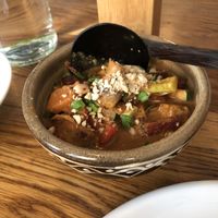 Vegetable Thai curry with tofu at Moksha in Kaunas