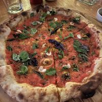 Pizza marinara  at Cervecería Naufragio in San Cristobal De Las Casas