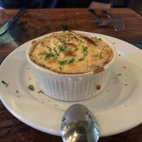Broccoli and bacon soufflé   at Sanctuary Bistro in Charlotte
