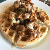Chicken and waffle  at Sanctuary Bistro in Charlotte