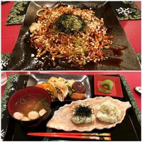 Their noodles and the vegan platter at Art Cafe ELK in Hiroshima