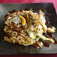 lovely yakiudon at Art Cafe ELK in Hiroshima