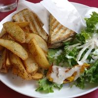 the sandwich set - with a drink of choice at Art Cafe ELK in Hiroshima