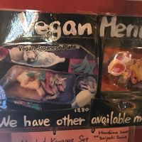 Menu at Art Cafe ELK in Hiroshima