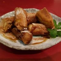 Vegan Banana Spring Roll (Large Size) at Art Cafe ELK in Hiroshima