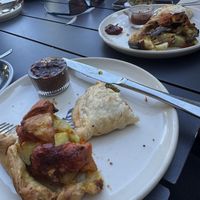 Vegan pastie and vegan galleta. We shared them  at Proserpina Bakehouse in Ferny Creek